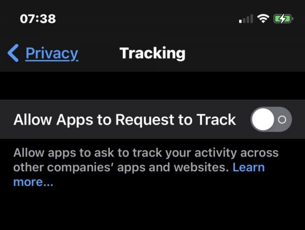 stop tracking